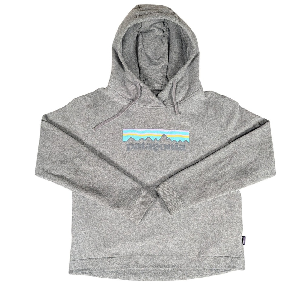 Patagonia Ahnya Pullover Hoodie Heather Grey Fitz Roy Graphic Sweatshirt